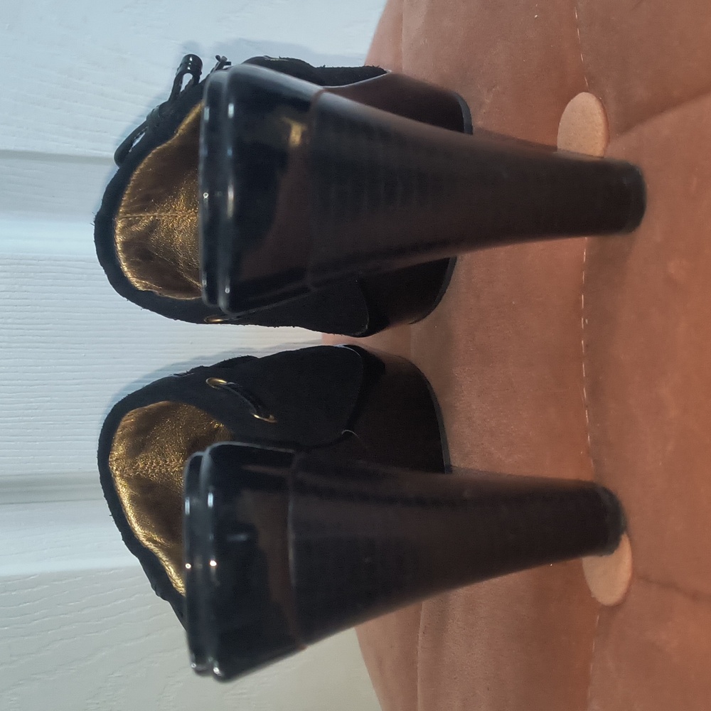 Coach Jodey Signature Black Suede Leather Mule Size 8 - Picture 6 of 9